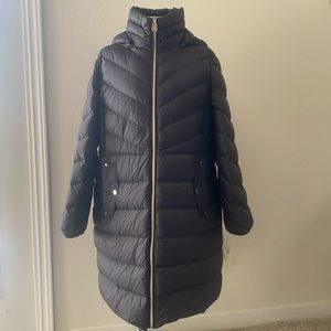 NEW Michael Michael Kors Women's Hooded Packable Down Black Puffer Coat Size XXL